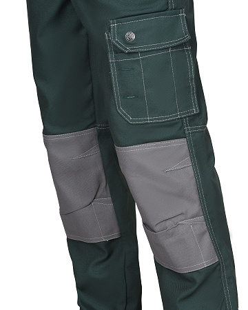 Летние мужские брюки Сириус-Вест-Ворк, зеленые со средне-серым