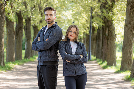 Толстовка флисовая Brodeks KS 241 cation, серая Толстовка флисовая Brodeks KS 241 cation, серая