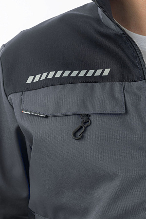 Летняя куртка мужская Brodeks KS 234, серая c черным