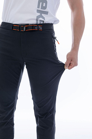 Летние брюки мужские Brodeks URBAN KS 316 Slim-fit stretch, черные
