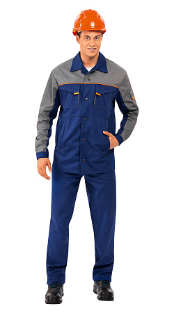 Летний костюм мужской Восток-Сервис-Спец-1 с брюками, синий с серым