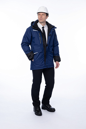 Зимняя куртка-парка мужская Brodeks KW215, синяя