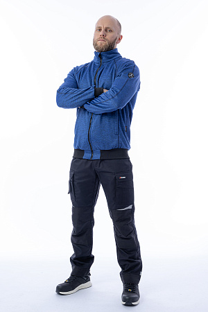 Толстовка флисовая Brodeks KS 241 cation, синяя Толстовка флисовая Brodeks KS 241 cation, синяя