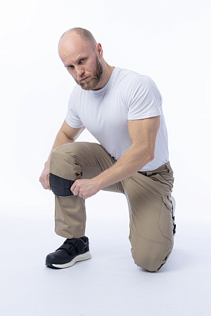 Летние брюки мужские Brodeks KS 301, бежевые Летние брюки мужские Brodeks KS 301, бежевые