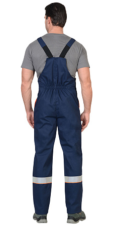 Летний костюм мужской Сириус-Мастер с полукомбинезоном, темно-синий с оранжевым Летний костюм мужской Сириус-Мастер с полукомбинезоном, темно-синий с оранжевым