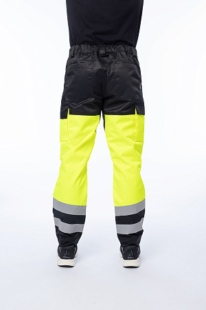 Летние сигнальные брюки мужские Brodeks KS 313, желтый с черным