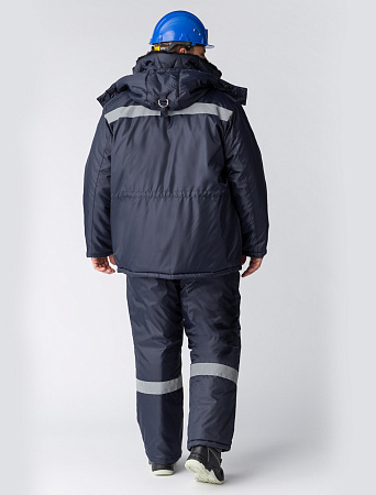 Зимний костюм мужской Факел-Мастер-Ультра с полукомбинезоном, из ткани Оксфорд, темно-синий Зимний костюм мужской Факел-Мастер-Ультра с полукомбинезоном, из ткани Оксфорд, темно-синий