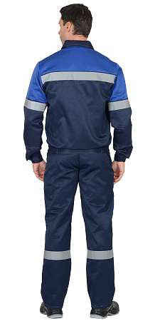 Летний костюм мужской Сириус-Легионер с полукомбинезоном, синий с васильковым Летний костюм мужской Сириус-Легионер с полукомбинезоном, синий с васильковым