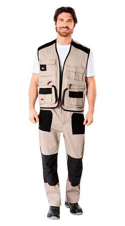 Летний жилет мужской Восток-сервис Спец-Авангард, бежевый с черным