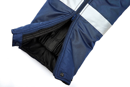 Зимний костюм мужской Факел-Беркорт с полукомбинезоном, темно-синий с черным