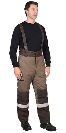 Зимний костюм мужской Сириус-Родос с брюками, светло-коричневый с темно-коричневым Зимний костюм мужской Сириус-Родос с брюками, светло-коричневый с темно-коричневым