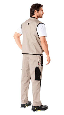 Летний жилет мужской Восток-сервис Спец-Авангард, бежевый с черным