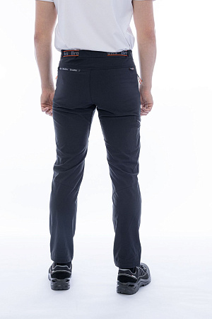 Летние брюки мужские Brodeks URBAN KS 316 Slim-fit stretch, черные