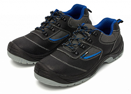 Полуботинки Profline с поликарбонатным подноском и кевраровой стелькой, черные с синим 