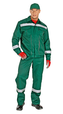 Летний костюм мужской Восток-Сервис-Балтика-1 с полукомбинезоном, зеленый Летний костюм мужской Восток-Сервис-Балтика-1 с полукомбинезоном, зеленый