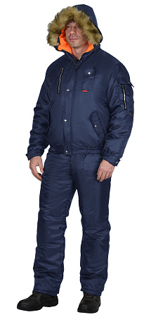 Зимняя куртка мужская Сириус Аляска, темно-синяя, укороченная Зимняя куртка мужская Сириус Аляска, темно-синяя, укороченная