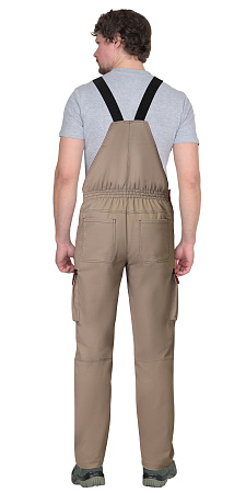 Летний полукомбинезон мужской Сириус-Джет Браун, из смесовой ткани, песочный с темно-коричневым Летний полукомбинезон мужской Сириус-Джет Браун, из смесовой ткани, песочный с темно-коричневым