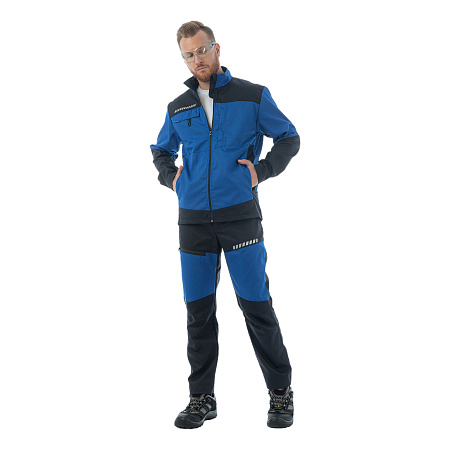 Летняя куртка мужская Brodeks KS 234, синяя c черным