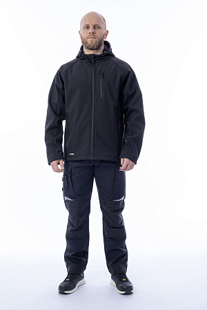 Куртка-софтшелл мужская Brodeks KS 232, черная Куртка-софтшелл мужская Brodeks KS 232, черная