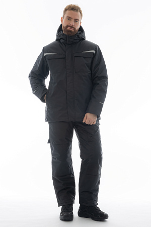 Зимний костюм мужской Brodeks KW603, черный Зимний костюм мужской Brodeks KW603, черный