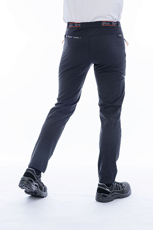 Летние брюки мужские Brodeks URBAN KS 316 Slim-fit stretch, черные