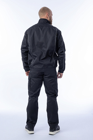 Летний костюм мужской Brodeks KS 201 + KS 301, черный Летний костюм мужской Brodeks KS 201 + KS 301, черный