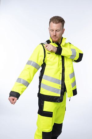 Летняя сигнальная куртка мужская Brodeks KS 225, желтый с черным