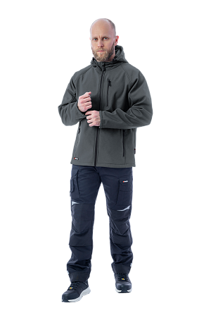 Куртка-софтшелл мужская Brodeks KS 232, серая Куртка-софтшелл мужская Brodeks KS 232, серая