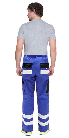 Летние брюки мужские Сириус-Трэкс, из смесовой ткани, васильковые с черным Летние брюки мужские Сириус-Трэкс, из смесовой ткани, васильковые с черным