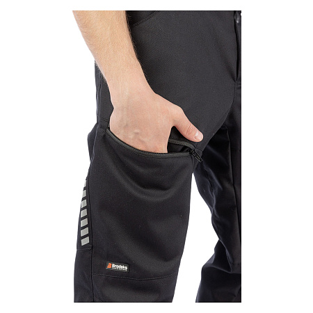 Летние брюки мужские Brodeks KS 334, черные