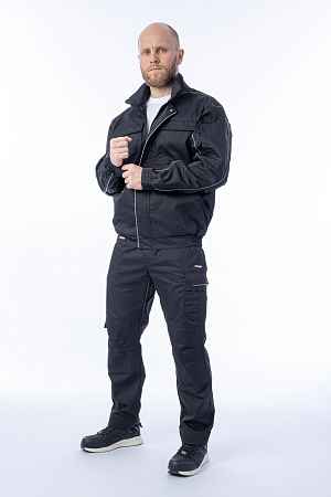 Летний костюм мужской Brodeks KS 201 + KS 301, черный Летний костюм мужской Brodeks KS 201 + KS 301, черный