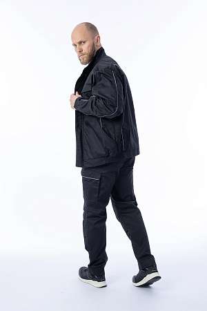 Летний костюм мужской Brodeks KS 201 + KS 301, черный Летний костюм мужской Brodeks KS 201 + KS 301, черный