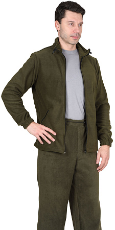 Флисовая куртка 260 г/кв.м, мужская, оливковая