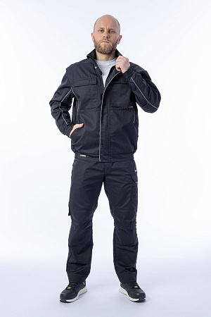 Летний костюм мужской Brodeks KS 201 + KS 301, черный Летний костюм мужской Brodeks KS 201 + KS 301, черный