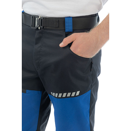 Летние брюки мужские Brodeks KS 334, синие c черным