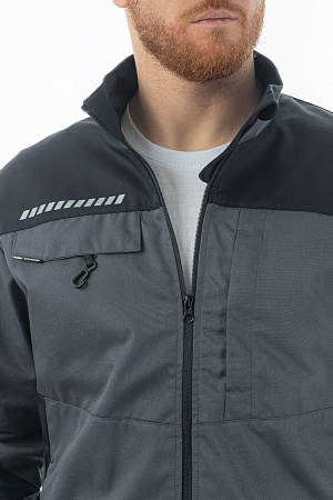 Летняя куртка мужская Brodeks KS 234, серая c черным