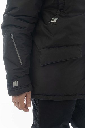 Зимняя куртка-парка мужская Brodeks KW204, черная Зимняя куртка-парка мужская Brodeks KW204, черная