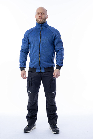 Толстовка флисовая Brodeks KS 241 cation, синяя Толстовка флисовая Brodeks KS 241 cation, синяя