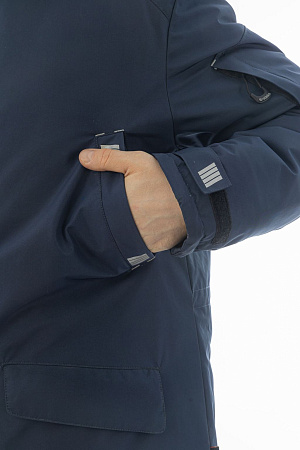 Зимняя куртка-парка мужская Brodeks KW204, синяя Зимняя куртка-парка мужская Brodeks KW204, синяя