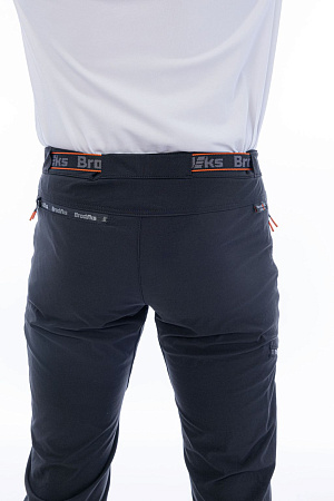 Летние брюки мужские Brodeks URBAN KS 316 Slim-fit stretch, черные