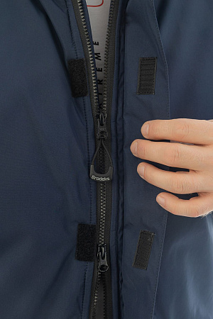 Зимняя куртка-парка мужская Brodeks KW204, синяя Зимняя куртка-парка мужская Brodeks KW204, синяя