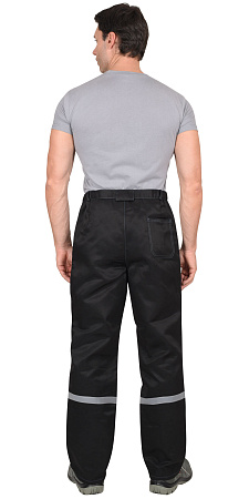 Летний костюм мужской Сириус-Механик с брюками, черный с васильковым Летний костюм мужской Сириус-Механик с брюками, черный с васильковым