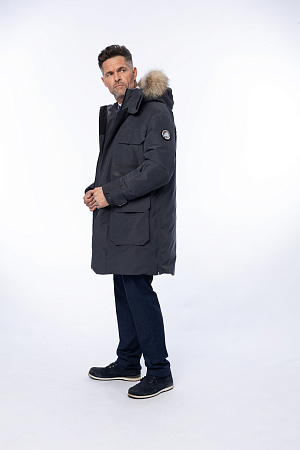 Зимняя пуховая куртка-парка Brodeks KW233 Премиум, темно-серый