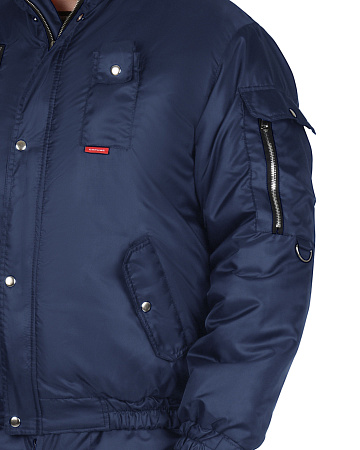 Зимняя куртка мужская Сириус Аляска, темно-синяя, укороченная Зимняя куртка мужская Сириус Аляска, темно-синяя, укороченная