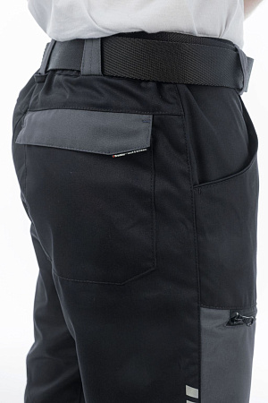 Летние брюки мужские Brodeks KS 334, серые c черным