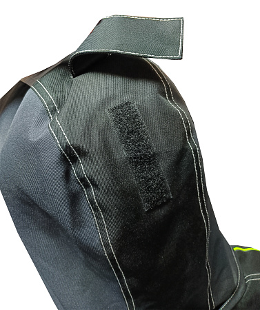 Зимний костюм мужской Эталон-Орегон-Мембрана с полукомбинезоном, темно-серый с черным  и лимонным