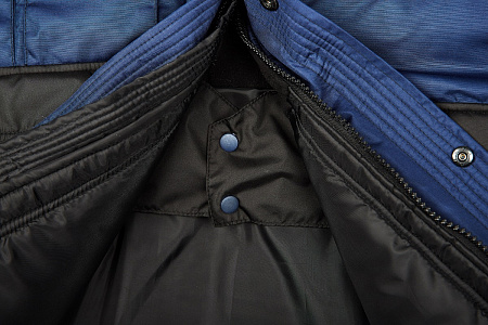 Зимний костюм мужской Факел-Беркорт с полукомбинезоном, темно-синий с черным