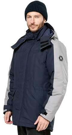 Зимняя куртка мужская Авангард Челленджер, синяя с серым Зимняя куртка мужская Авангард Челленджер, синяя с серым