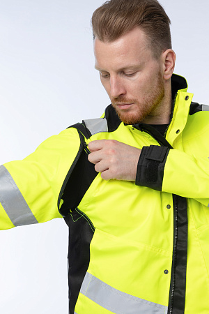 Летняя сигнальная куртка мужская Brodeks KS 225, желтый с черным