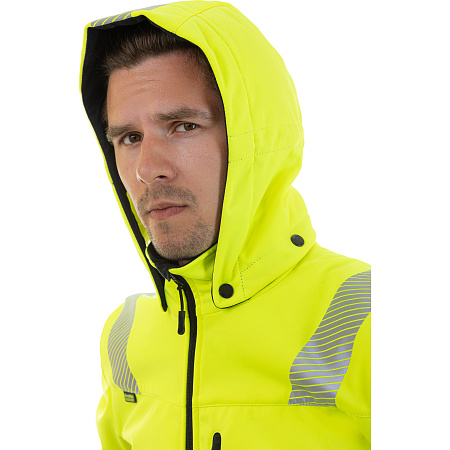 Летняя куртка-софтшелл сигнальная Brodeks KS 227, желтая с черным